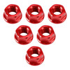 CNC Aluminum Rear Sprocket Carrrier Flange Nuts Set M10x1.25 Red