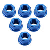 CNC Aluminum Rear Sprocket Carrrier Flange Nuts Set M10x1.5mm Blue