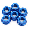 CNC Aluminum Rear Sprocket Carrrier Flange Nuts Set M10x1.5mm Blue