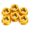 CNC Aluminum Rear Sprocket Carrrier Flange Nuts Set M10x1.5mm Gold