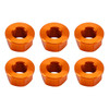 CNC Aluminum Rear Sprocket Carrrier Flange Nuts Set M10x1.5mm Orange