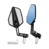 CNC Aluminium Black Bar End Mirror Set 7/8" Universal Fit Rearview Mirrors