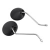 Universal Round Mirrors for Scooter Moped 8mm Clockwise with Chrome Stem