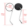 Universal Round Mirrors for Scooter Moped 8mm Clockwise with Chrome Stem