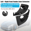 2005-2013 Chevy Corvette Left+Right Front Fender Liner Extension 15252926 10328100 Generic