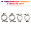 4PC TiAL MV-S 38mm Wastegate V-Band Clamp Set Kit with Screws Nuts and Seals
