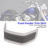 1986-2013 Touring Electra Glide Road King Front Fender Trim Skirt Silver Generic