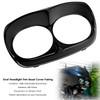 1998-2013 Harley Davidson Road Glide Dual Headlight Trim Bezel Cover Fairing Black Generic