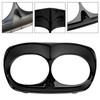 1998-2013 Harley Davidson Road Glide Dual Headlight Trim Bezel Cover Fairing Black Generic