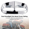 2010-2013 H-D headlight assembly Dual Headlight Trim Bezel Cover Fairing Chrome Generic