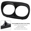 2010-2013 H-D headlight assembly Dual Headlight Trim Bezel Cover Fairing Matte Black Generic