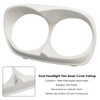 1998-2013 Harley Davidson Road Glide Dual Headlight Trim Bezel Cover Fairing White Generic