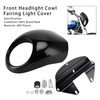 1973-up Sportster Dyna XL 883 1200 FX Headlight Fairing Light Cover Black Generic
