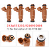 1998-2001 Kia Sephia L4 1.8L 4Pcs Fuel Injector 0K2A513250 9260930008 Generic