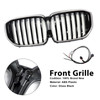 2024+ BMW G05 X5 LCI Front Bumper Grille Black Single Line W/LED Generic