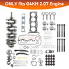 2011-2020 Hyundai Creta Elantra i40 Mistra Sonata Tucson G4KH 2.0T Engine Rebuild Kit w/ Crankshaft Con Rods Timing Kit 23510-2G440 Generic