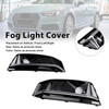 2016-2016 Audi A4 B9 S4 2PCS Black Chrome Front Bumper Foglight Grille Generic