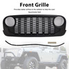 2007-2018 Jeep Wrangler JK JKU Unlimited 2 & 4 Door Front Bumper Grille Black Generic