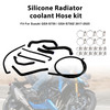 2017-2025 Suzuki GSX-S750/ GSX-S750Z Silicone Radiator coolant Hose kit Black Generic