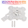 2016-2020 Honda 10th CIVIC Left Car Side Mirror Glass Lens White Plastic Bracket Clip Holder Generic