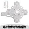 2018-2022 Honda Accord Left Car Side Mirror Glass Lens White Plastic Bracket Clip Holder Generic