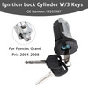 2004-2008 Pontiac Grand Prix Ignition Lock Cylinder W/3 Keys 19207987 Generic