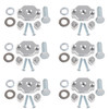 2016-2026 CFMoto CForce 6 Pack Aluminum Quick Attach Accessory Anchor Mounts Kit Silver Generic