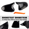 2020-2024 Volkswagen VW Golf 8 MK8 VIII 8R R GTI GTE GTD 2x Wing Door Mirror Cover Cap Casing Gloss Black Generic