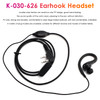 K-030-626 Earhook Headset For TK-208 TK-220 TH-D7 TH-F6 RPU416A KG-UVD1 TG-K4AT