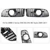 Front Bumper Fog Light Grille For BMW 3 Series E90 E92 E93 M3 Style 2009-2011