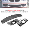 Front Bumper Lower Grille Set For BMW 3 Series E90 E92 E93 M3 Style 2009-2011