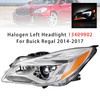 2014-2017 Buick Regal Halogen Left Headlight 13409902 Generic