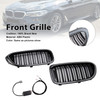 2017-2020 BMW 5 Series G30 G31 Double Slat Front Kidney Grille Gloss Black Generic