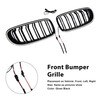 2009-2011 BMW 3 Series E90/E91 Double Rib Front Kidney Grille Gloss Black Generic