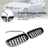 2009-2011 BMW 3 Series E90/E91 Diamond Front Kidney Grille Gloss Black Generic