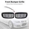 2009-2011 BMW 3 Series E90/E91 Diamond Front Kidney Grille Gloss Black Generic