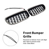 2009-2011 BMW 3 Series E90/E91 Diamond Front Kidney Grille Gloss Black Generic
