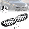2004-2009 BMW E60 E61 520i 530i 2PCS Glossy Black Front Sport Kidney Grille Generic
