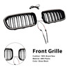 2015-2017 BMW 1 Series F20 F21 Double Line Front Kidney Grille Gloss Black Generic
