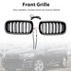 2013-2018 BMW X5/X6 F15/F16 Double Slat Front Bumper Kidney Grille Gloss Black Generic