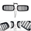 2013-2018 BMW X5/X6 F15/F16 Double Slat Front Bumper Kidney Grille Gloss Black Generic
