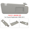2008-2013 Toyota Highlander Gray Right Side Sun Visor 74321-48490-E0 Generic
