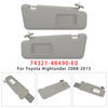 2008-2013 Toyota Highlander Pair Gray Sun Visor 74321-48490-E0 Generic