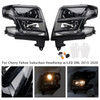 2015-2020 Chevy Tahoe Suburban Halogen Headlights Projector Black Generic