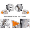 2007-2010 Jeep Patriot 4PCS Left+Right Headlights+Corner Lamp Kit Generic