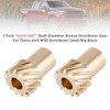 2Pack "410 0.500"" Shaft Diameter Bronze Distributor Gear For Chevy with MSD Distributor Small/Big Block