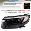 2022-2026 Jeep Compass Left LED Headlight Assembly 68441587AG Generic