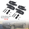 2018-2019 Jeep Wrangler JL 2 Pack 7318 A-Pillar Black Light Mount Brackets Generic