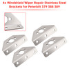 4x Windshield Wiper Repair Stainless Steel Brackets for Peterbilt 379 388 389