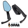 Black Blade-shape Rearview Mirror For Touring Cruiser Chopper Dyna Motorcycle
